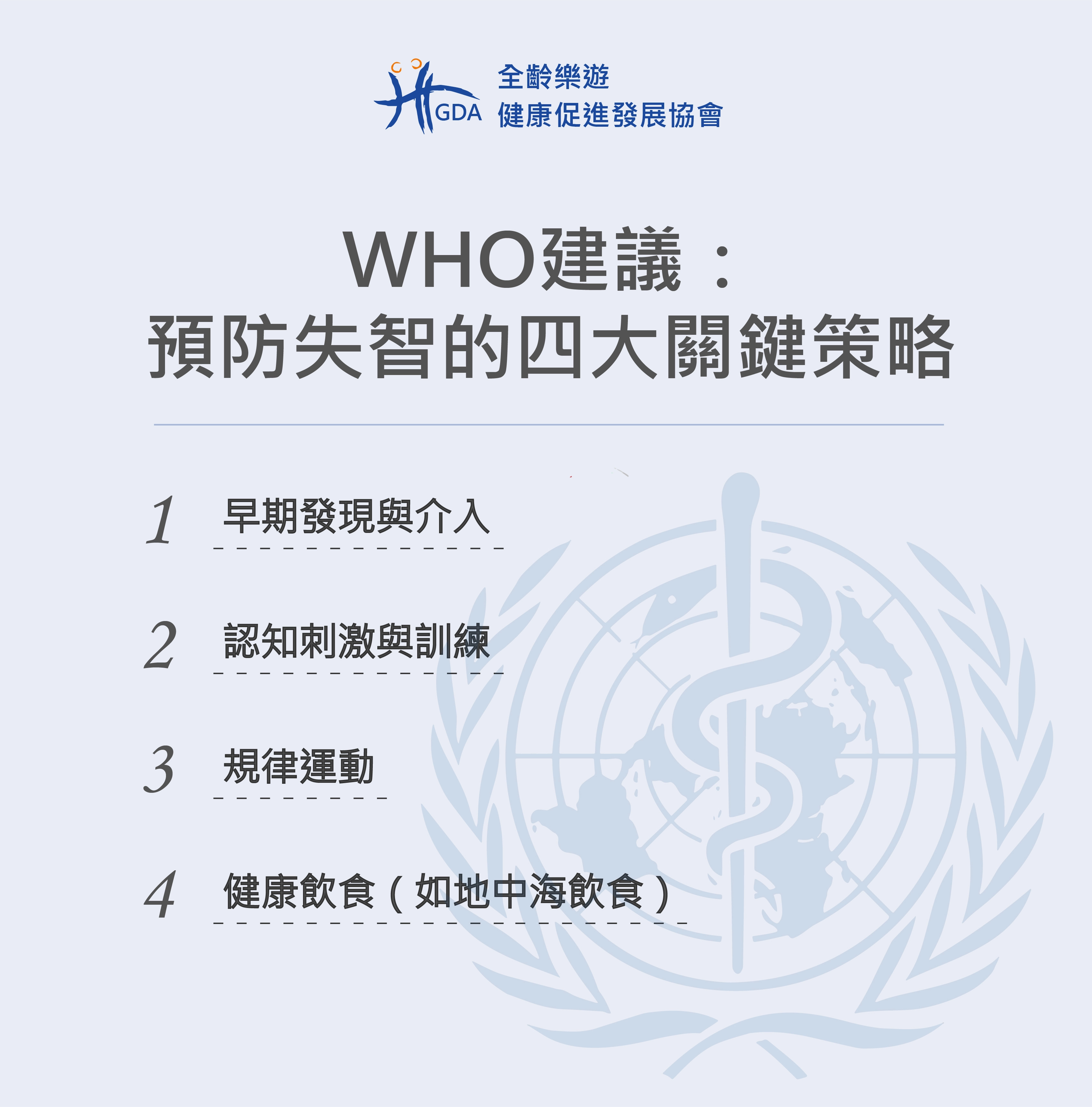 世界衛生組織WHO所提供的建議與我們的臨床實證高度一致。